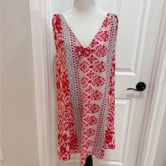 Oscar de la Renta Other - Oscar De La Renta Pink & Red Printed V-Neck Women’s Intimates Sleepwear XL